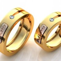 Обручальные кольца Д12026 из желтого золота, гладкие