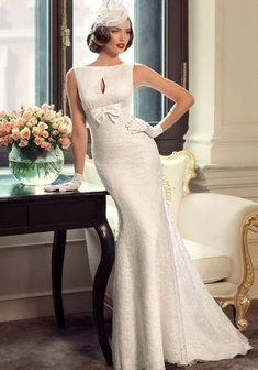 Свадебное платье M48258. Силуэт Русалка (Рыбка), длинное без шлейфа.