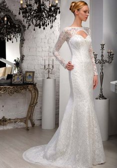 Свадебное платье M48269. Силуэт Русалка (Рыбка), длинное со шлейфом.