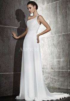 Свадебное платье M48271. В греческом стиле, длинное со шлейфом.