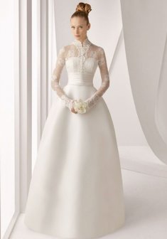 Свадебное платье D48557. А-силуэт, длинное без шлейфа.