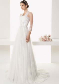 Свадебное платье D48567. В греческом стиле, длинное со шлейфом.