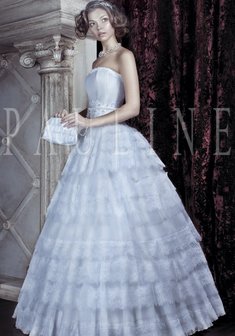 Свадебное платье I48599. С пышной юбкой, длинное без шлейфа.