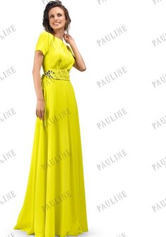 Вечернее платье I48633. С прямой юбкой, длинное без шлейфа.