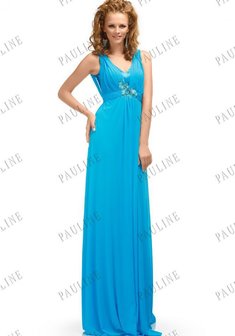 Вечернее платье I48639. В греческом стиле, длинное без шлейфа.